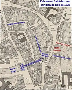 Abreuvoir Saint-Jacques en 1822
