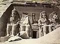 Grand temple d'Abou Simbel en Égypte, 1875.