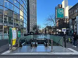 L'accès no&nbsp;1 « Rue Nationale ».