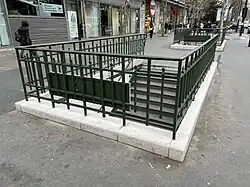 L'accès no&nbsp;3 « Rue de Bellevue ».