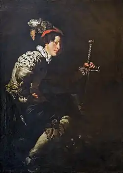 Domenico Fetti, v. 1620, David. Huile sur toile, 175&nbsp;×&nbsp;126&nbsp;cm. Galeries de l'Académie