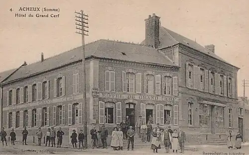 L'hôtel du Grand-Cerf vers 1920.