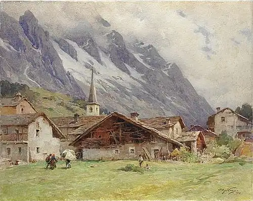 Courmayeur par Beltrame (1928).