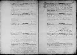 Acte de décès (1869).