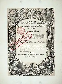 Action du zoo de 1909.