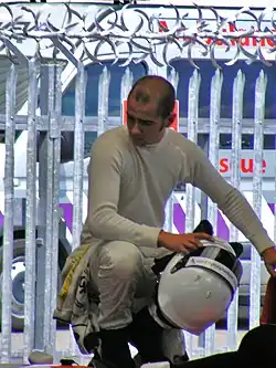 Description de l'image Adam Christodoulou Oulton Park (Parc Ferme).JPG.