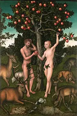 Lucas Cranach l'Ancien Adam et Ève, 1526