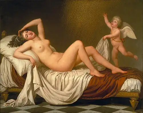 Adolf Ulrik Wertmüller, Danaé et la pluie d'or (1787), Stockholm, Nationalmuseum.