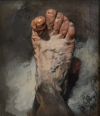 Le Pied de l'artiste (1876), Berlin, Alte Nationalgalerie.