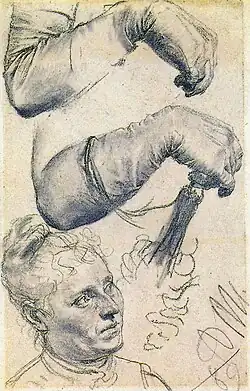 Étude de femme avec éventail, Cologne, Wallraf-Richartz Museum.