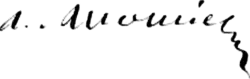signature d'Adolphe Mourier