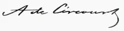 signature d'Adolphe de Circourt