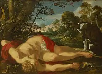 Adonis Mort, avec son chien