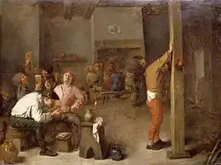 Adriaen Brouwer, Intérieur d'une taverne, v.1630, huile sur panneau, 32,3 × 43,2&nbsp;cm.