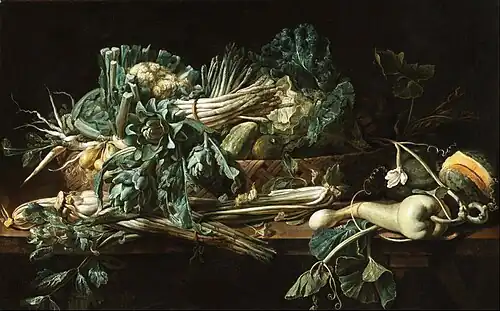 Nature morte aux légumes, musée des beaux-arts de Budapest.