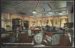 carte postale colorée de l'intérieur de l'Adriatic : salon richement décoré