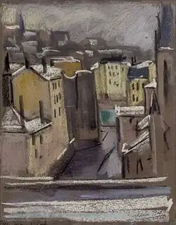 Place Gerson à Saint-Paul (1924), pastel.