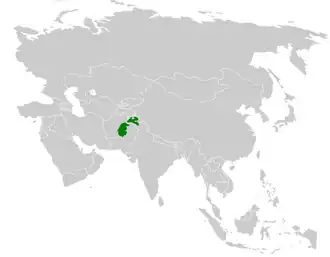 Description de l'image Aegithalos leucogenys distribution map.png.