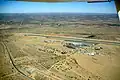 Vue aérienne de l'aéroport.