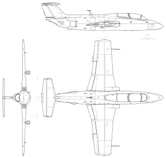 vue en plan de l’avion