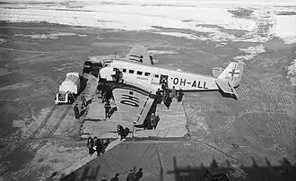 Le Kaleva à l'aéroport d'Helsinki-Malmi (1938)
