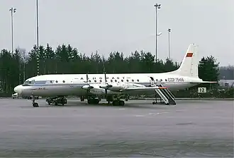 Un Iliouchine Il-18 de l'Aeroflot similaire à l'avion accidenté.