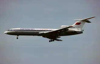 L'appareil impliqué dans l'accident, en service pour Aeroflot, avec son ancienne immatriculation (CCCP-85164), ici photographié en septembre 1979.