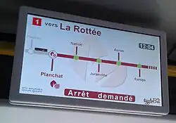 Écran dans les bus