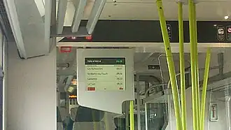 Écran d'information voyageurs (SIVE).