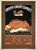 Simplon-Orient-Express et la ville d'Athènes.