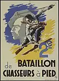 Affiche de recrutement pour le 2e BCP sous Vichy (1940-1942).