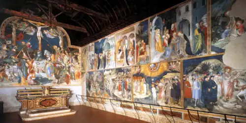 Fresque de l’oratoire de saint Jean Baptiste des frères Salimbeni.