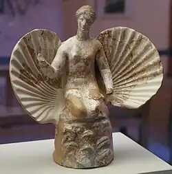 Aphrodite à la coquille. Tanagra, IVe&nbsp;siècle&nbsp;av. J.-C.