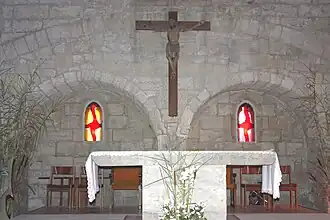 Crucifix en bois, XIVe&nbsp;siècle ou XVe&nbsp;siècle.