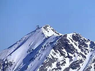 L'aiguille Rouge en hiver depuis le Bellecôte.