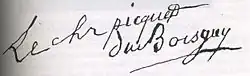 Signature de Aimé Picquet du Boisguy