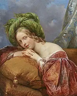 Une dame au turban vert, 1834, collection privée.