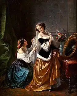 Une jeune dame et sa servante, 1853, collection privée