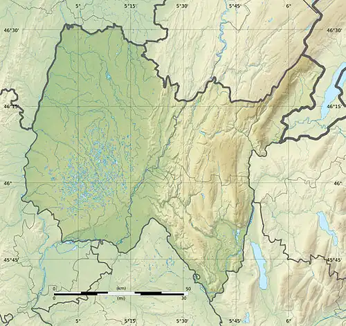 Voir sur la carte topographique de l'Ain