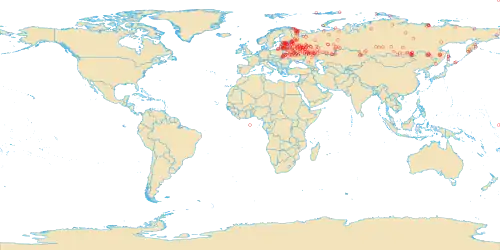 Carte des bases aériennes de l'Union soviétique durant la Guerre froide.
