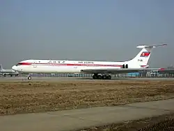 Iliouchine Il-62M de la compagnie nord-coréenne Air Koryo, à Pékin en 2003.