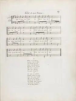 Partition et paroles imprimées.