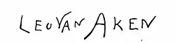 signature de Leo van Aken