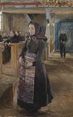 Jeune fille dans l'ancienne église de Keuruu, 1889