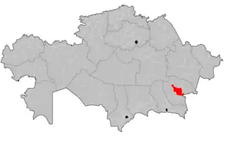 Localisation de District d'Aksou