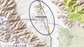 Localisation des Alabama Hills