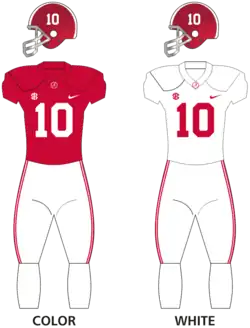 Description de l'image Alabama crimson football uniform.png.