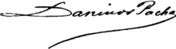 signature d'Albert Daninos Pacha
