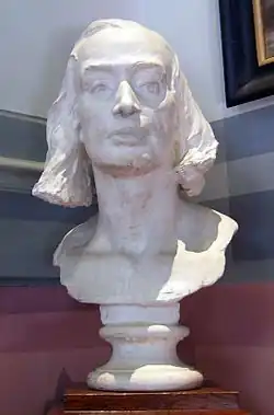 Buste d'Albert Glatigny (1889), plâtre, musée des Beaux-Arts de Bernay.