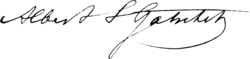 signature d'Albert Samuel Gatschet